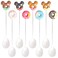 8PCS Stainless Steel Drink Spoon Set-Reusable Teaspoons for Cocktail, Coffee, Juice,Wine, Milk, Tea. Donut Shape Dessert Spoon