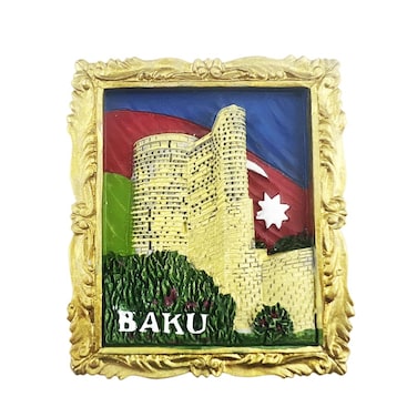 Baku Azerbaijan Fridge Magnet Travel Souvenir Kitchen Refrigerator Decoration Magnetic Sticker Hand Painted Craft Collection