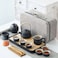 ICHAG Japanese Tea Set, Chinese Tea Set, Tea Sets for Adults, Tea Pet, Gongfu Tea Set, 14-Piece Porcelain Tea Set Withgrey Leather Case, Portable Asian Tea Set for Gifting, Home, Outdoor, Business