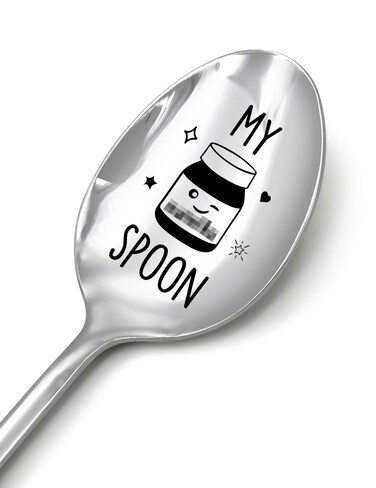 Funny My Nutella Spoon Engraved Stainless Steel Spoon, Coffee Spoon Ice Cream Nutella Spoon Gifts for Nutella Lovers, Men, Women, Sister, Brother, Nutella Lovers, Birthday Christmas Gifts