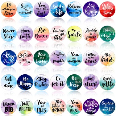 35 Pcs Inspirational Refrigerator Magnets Christian Motivational Fridge Magnets Round Quotes Spiritual with Bible Verse Positive Magnets for Fridge Locker Supplies Religious Bulk(Encouragement Words)