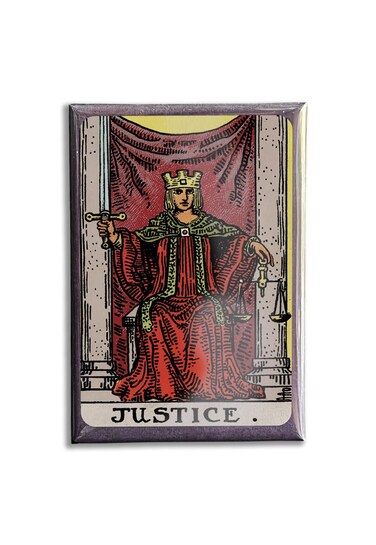 Justice Tarot Refrigerator Magnet