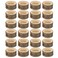 OwnMy Set of 24 Wooden Tea Light Candle Holders Votive Candle Holders, Rustic Wooden Pillar Candle Stands Vintage Wooden Tealight Holders Set Candle Centerpieces for Dining Table Wedding Party, 1" H