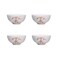Chinese Tea Tasting Cup Set of 4, 2oz White Porcelain Mini Cups for Gongfu Tea Ceremony (bamboo)