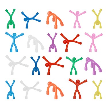 20Pcs Magnets Men, Glow in The Dark Refrigerator Magnets -Humanoid Magnet Toys   Luminous Magnetic People for Fridge, Office, School - Cute Magnetic Men for Fun Decorations-Multi-Coloured