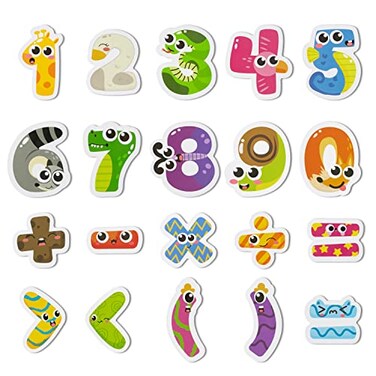 ANGOLIO Magnetic Numbers Fridge Magnets Animal Shape Number Math Learning Toy Set Preschool Math Counting Refrigerator Magnet Toys for 3 4 5 Year Old Toddler Kids Boy Girl Gift Back to School