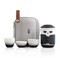 TUCHACA Travel Tea Set, Cute Panda Tea Cup with Portable Bag, 13oz Chinese Ceramic Gongfu Teapot with 4 Ceramic Teacups, With Tea Strainer. Use for Home Office, Gift for Tea Lovers. (Black)