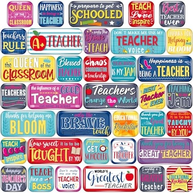 Saysurey 36 Pcs Fridge Magnets Appreciation Gifts Bulk Magnetic Stickers Set Inspirational Cute Refrigerator Magnets Decal for Fridge Classroom Whiteboard Locker Supplies (Teacher)