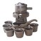 Chinese Shimo Gongfu Tea Set Service Automatic Stone-Mill Zisha TeaPot 6 Cups Gift for Tea Ceremony Party Home Office Decor