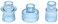 Vixdonos Glass Candlestick Holders Tealight Candle Holders for Table Centerpieces, Wedding Decor and Dinner Party (3 Pcs, Light Blue)