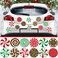12 Pcs Christmas Candy Car Magnets 4.7 Inches Round Lollipop Refrigerator Magnets Peppermint Candy Magnet Stickers Holiday Fridge Garage Door Cruise Magnets Holiday Waterproof Cane Magnetic Decals