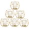 Geometric Tealight Candle Holders Gold - Votive Candle Stand Accents for Tea Light Decorative for Home Table Shelf Mantel Modern Geo Decoration Christmas Wedding Reception D&Atilde;&copy;cor, Gold, 6pcs