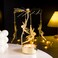 Toptime Spinning Candle Holder, Gold Tea Lights Candle Holder Fairy Carousel Candle Spinner, Rotating Metal Candle Holders for Table Centerpiece Angel Candle Holder for Christmas Festival Home Decor