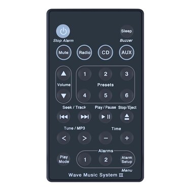 New Replacement Remote Control Compatible for Bose Wave Radio Music System III, AWRCC1, AWRCC2, AWRCC3, The 1,2,3,4Th System-Generation