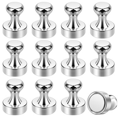 Wukong Fridge Magnets 12PCS, Refrigerator Magnets 12x16mm, Magnetic Push Pins, Magnets for Whiteboard, Kitchen, Office, School, Locker, Map Decorative