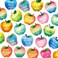 Whaline 16Pcs Back to School Refrigerator Magnets Apple Shape Stickers Fruit Decal First Day of School Fridge Magnetic Decal Magnets Decoration for Home Kitchen Locker Car Garage Door
