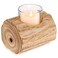 Farmhouse Boho Wood Tealight Candle Holder: Romadedi Decorative Votive Candle Holders for Rustic Wedding Decor, Tea Lights Country Theme Driftwood Table Centerpiece, Home Decorations, 4.4