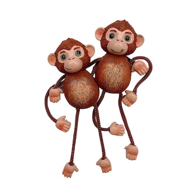 Generic Monkey Magnets for Fridge, Cute, Fun, and Playful Decorative Magnet for Kitchen Refrigerator, School Locker, Dishwasher and Office (2Pcs)   Rembex Games
