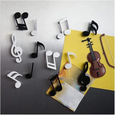 WAYUTO Set of 13 Cute Miniature Violin Magnet Melody Fridge Magnets Musical Note Refrigerator Magnet Personalized Instruments Magnets Decorative Magnets Music Lover Gift Home Music Room Studio Decor