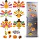 49 Pcs Thanksgiving Magnets Fall Turkey Refrigerator Magnets Autumn Leaf Maple Pumpkin Decals for Fridges Car Garage Door Dishwasher Lockers Home Thanksgiving Day Decoration