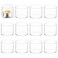 Votive Tea Light Candle Holders - Mini Clear Glass Tealight Holder as Candlelit Dinner Party Events Birthday Wedding Reception Centerpiece Decor Accessories, 10pcs+Extra 2