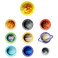 10 Planets Acrylic Fridge Magnet Set - Cute and Funny Magnets for Refrigerator, Whiteboard, Classroom, Office, Kitchen, Locker - Educational Magnets for Kids