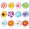 Xuhal 24 Pieces Flower Magnets Magnetic Flowers Seasonal Daisy Sunflower Magnet Decals Removable Colorful Magnets for Fridge Car