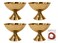 Craftsman Satvik 4 Pc Set of Brass Handmade Pyali Diya Ornamental Oil Lamp Deepak Payali Deepam Kutthu Vilakku Indian Housewarming Return Gift Item