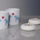 ICNBUYS Handmade Decorative Pebble Tealight Candle Holder - Handcrafted Home Decor Accent for Calming Earthy Aesthetic White Cement Diameter 3 Inches Set of 2
