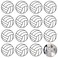 Shappy 16 Pieces Volleyball Refrigerator Magnet Volleyball Magnetic Decal Round Volleyball Decorations Small Volleyball Ball Magnets for Fridge Home Kitchen Office Decor Accessories, 3 x 3 Inch