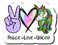 Peace Love Unicorn  Great Gift Idea   Single  5 Inch Magnet   Made in The USA   Car Auto Tool Box Refrigerator Magnet MAG10419