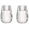 Donoucls Crystal Candle Holder Honeycomb Designed Hand Cut Crystal Household Taper Candlesticks Banquet Decorations for Dinner 2.4x3.2Inches Pack of 2, Clear