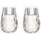 Donoucls Crystal Candle Holder Honeycomb Designed Hand Cut Crystal Household Taper Candlesticks Banquet Decorations for Dinner 2.4x3.2Inches Pack of 2, Clear