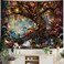 YEXIT Fairy Tales Magical Forest Tapestry, Nature Tree of Life with Elves Landscape Tapestry Wall Hanging for Living Room BedRoom Decoration Red 44&Atilde;&mdash;60 inche