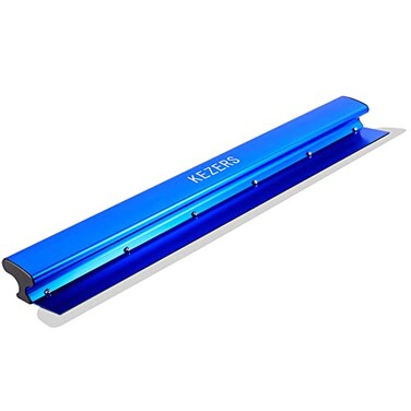 KEZERS 32" /80 cm Skimming Blade, 0.3mm Stainless Steel Blade, Smoothing &amp; Knockdown Drywall Knife, Extruded Aluminum, Durable Wall-Board, High-Impact End Caps