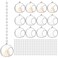 GlikCeil 34 Pcs 3.15'' Hanging Glass Tealight Holder Globe and Clear K9 Crystal Garland Strands, Hanging Glass Terrarium Glass containers for Wedding Party Tree Decoration
