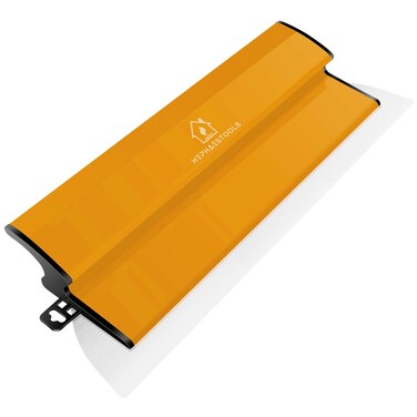 Hephaestools 24IN Skimming Blade, Drywall Smooth Finish Tool for Drywall/Plaster/Wallboard, Replaceable 0.35mm Precision European Stainless Steel Blade Insert, Engonomic Desgin Plastic Body, Yellow
