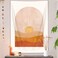 Bohemian Sun Vertical Tapestry, Bohemian Mountain Desert Tapestry Wall Hanging for Bedroom, Yellow Minimalist Tapestries Poster Beach Blanket College Dorm Home Decor (30"X40")