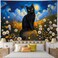 MCKTOM Cat Tapestry Moon Butterfly Tapestry Wall Hanging for Bedroom Living Room Aesthetic Fantasy Plant Floral Trippy Tapestries Home Decor 60X40 Inch