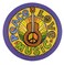 Peace, Love, and Music Magnet for Car Locker or Refrigerator, Colorful Bohemian Inspired Magnetic Decal 5 1/2 Inch