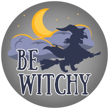 Be Witchy Halloween Magnet, Magnetic Decal for Fridge, Cars, or Whiteboard, Funny Accessory, 5.5 Inches