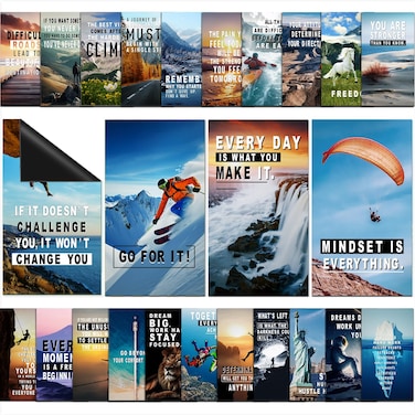 Pajean 50 Pcs Inspirational Magnets for Refrigerator 3.5 x 2 Inch Motivational Quote Magnets Encouragement Locker Magnets Positive Affirmation Saying Gifts for Home School Office Classroom Whiteboard