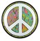 Car Magnet Colorful Hippie Peace Sign Magnetic Decal for Lockers, Fridge or Mailbox, Cute Inspirational Round Magnets for Bumper, 5 1/2 inch