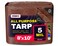 8' x 10' Brown Tarp with Grommets Reinforced - 5 Mil Thick - Durable UV Resistant Plastic Tarps Waterproof - Large Tarpaulin Cover for Outdoor Camping Over/Under Tent Tarp RV Roof Rain - Zebro