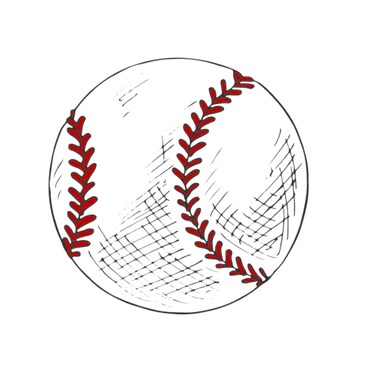 Hand Drawn Baseball Car Magnet, Round Magnetic Decal for Lockers, Refrigerators, Cars, and More, Magnets for Teams and Sports Lovers, 5.5 Inches