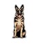 WickedGoodz Sitting German Shepherd Refrigerator Magnet - Dog Breed Magnetic Car Decal