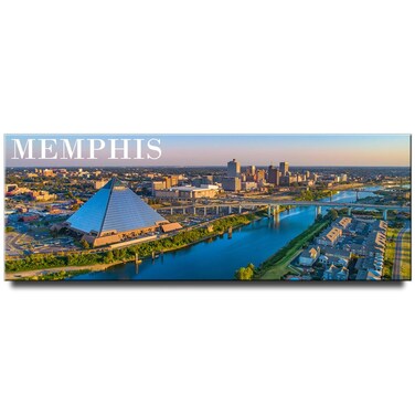 Generic Memphis Panoramic Fridge Magnet Tennessee Travel Souvenir Mississippi River Memphis Pyramid