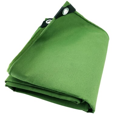Extra Heavy Duty Canvas tarp 4x6 Feet 18oz Water-Resistant Small Canvas Tarp with Grommets&iuml;&frac14;&OElig;Tear Resistant, Durable, Multipurpose Protective Green Canvas Covering 32 Mil Thickness
