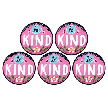 Mini Be Kind Magnets, Cute Car Magnet for Women, Inspirational Magnetic Decals, Pack of 5, 3 1/2 Inches