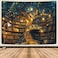 GOAOK Fantasy Library Tapestry For Classroom, Mysterious Tree Magic Bookshelf Aesthetic Tapestry, Witchy Fairytale Tree Vintage Bookshelf Book Art Tapestry Wall Hanging College Room Bedroom, 60"X40